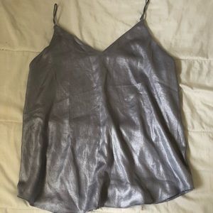 Express Silver Flowy Cami